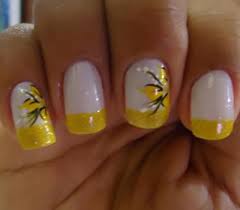 Unhas Decoradas amarelas